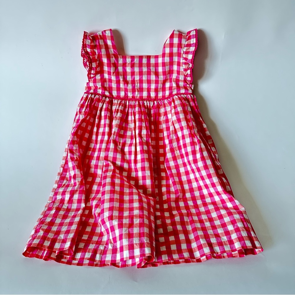 Girls Mini Boden Pink Gingham dress Size 7-8Y